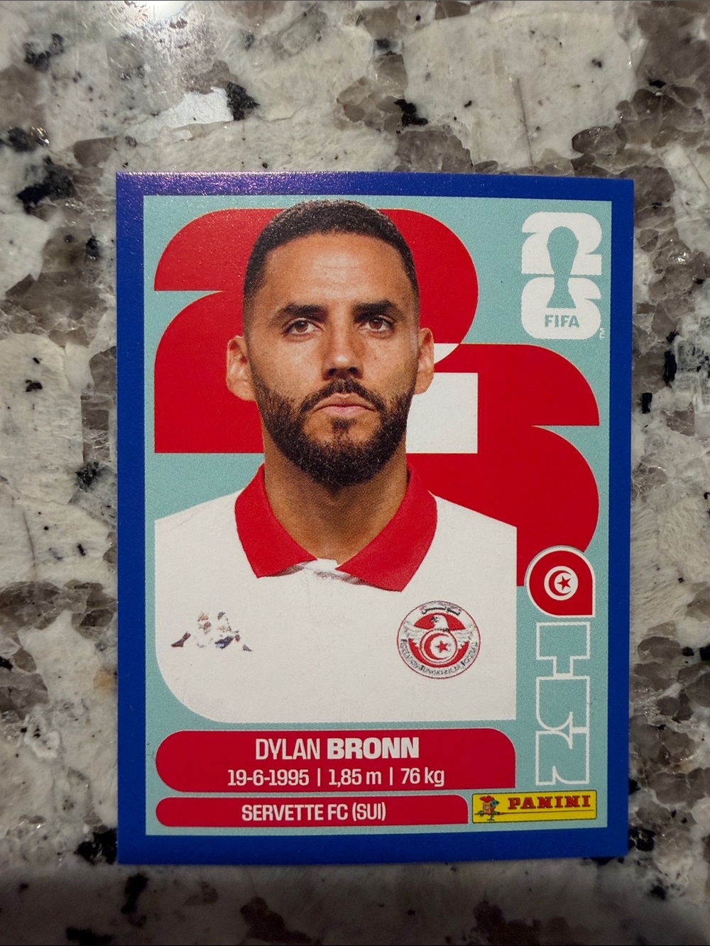 Panini Dylan Bronn Sticker - Red, White, Blue